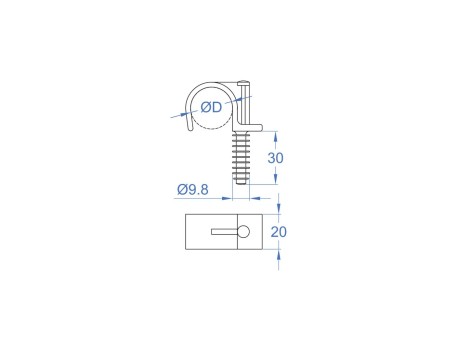 ABRAZADERA PLÁSTICA PARA FIJACIÓN DE TUBO INDEXRING SIMPLE
