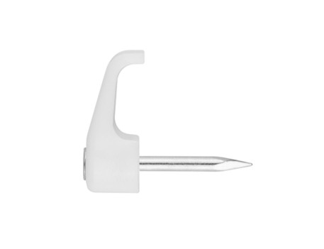 GRAPA DE NYLON BLANCA CON CLAVO DE ACERO 5 MM