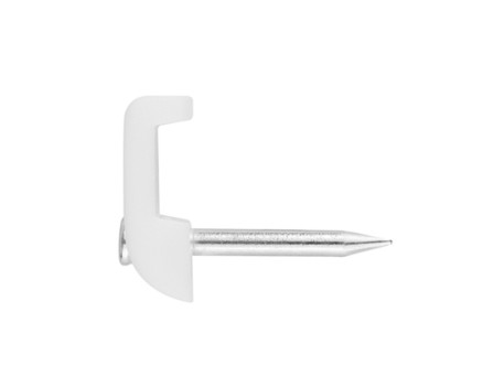 GRAPILLA DE NYLON BLANCA CON CLAVO DE ACERO ZINCADO