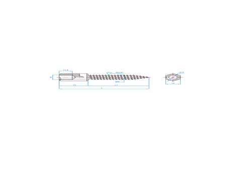 TORNILLO MANGUITO PARA VARILLA ROSCADA 8X65 INDEX
