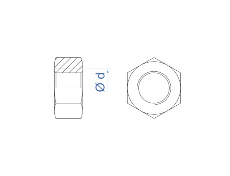 TUERCA HEXAGONAL ACERO INOXIDABLE A2 M6 INDEX