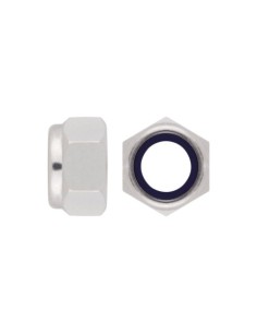 TUERCA HEXAGONAL AUTOBLOCANTE INOX A2 M8 DIN 985