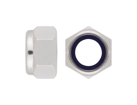 TUERCA HEXAGONAL AUTOBLOCANTE INOX A2 M8 DIN 985
