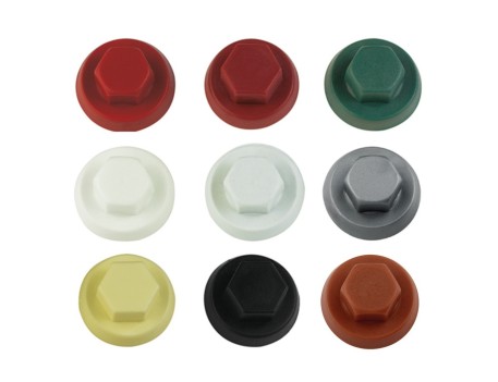 TAPÓN DE NYLON PARA TORNILLO CABEZA HEXAGONAL ROJO