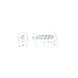 TORNILLO AUTOTALADRANTE INOX A2 CABEZA ALOMADA PH 4.8X19MM
