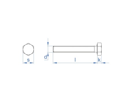 TORNILLO HEXAGONAL ACERO INOXIDABLE A2 DIN 933 INDEX