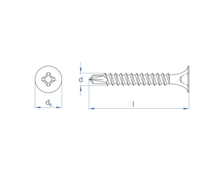 TORNILLO AUTOTALADRANTE PARA PLACAS DE YESO INDEX 3,5X35 MM
