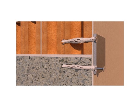 ANCLAJE TACO NYLON CON TORNILLO HEXAGONAL INDEX 10X100