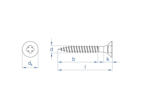 TORNILLO TIRAFONDO PARA MADERA CABEZA AVELLANADA POZI 3MM X 16MM INDEX