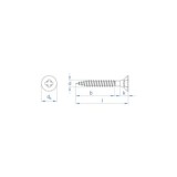 TORNILLO TIRAFONDO PARA MADERA CABEZA AVELLANADA POZI 3MM X 16MM INDEX