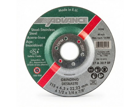 DISCO DESBASTE E115-6,3 A30P INOX ADVANCE PFERD