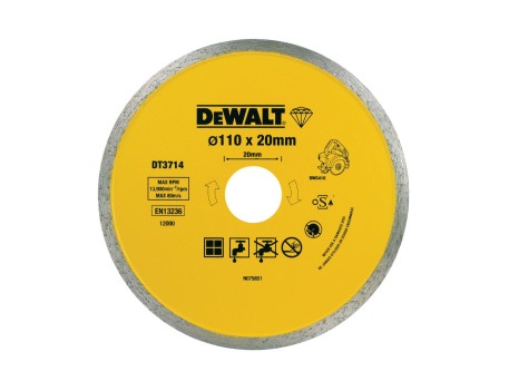 DISCO DIAMANTE DEWALT AZULEJO 110X20MM DT3714-QZ
