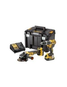 KIT DEWALT 18V TALADRO MARTILLO+AMOLADORA DCK2080P2T
