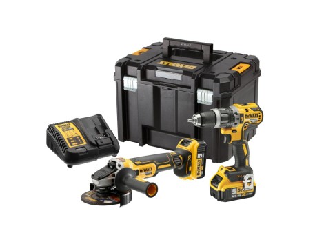 KIT DEWALT 18V TALADRO MARTILLO+AMOLADORA DCK2080P2T
