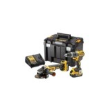 KIT DEWALT 18V TALADRO MARTILLO+AMOLADORA DCK2080P2T