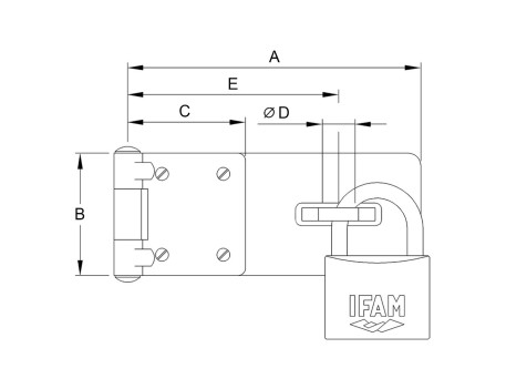 SOPORTE PORTACANDADO IFAM PC410 73X29 MM