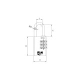 CANDADO COMBINACIÓN LATÓN IFAM 40MM