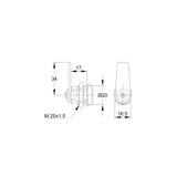 CERRADURA IFAM 111C LENGÜETA CURVA 30MM (000255)