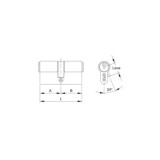 CILINDRO POMO IFAM DP3030N 30/30 NÍQUEL