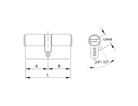 CILINDRO IFAM PLATINUM M 40/60 LEVA LARGA