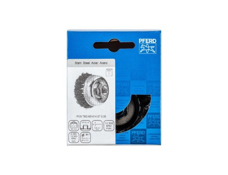CARDA VASO TRENZADA ALAMBRE ACERO 65MM M14 PFERD
