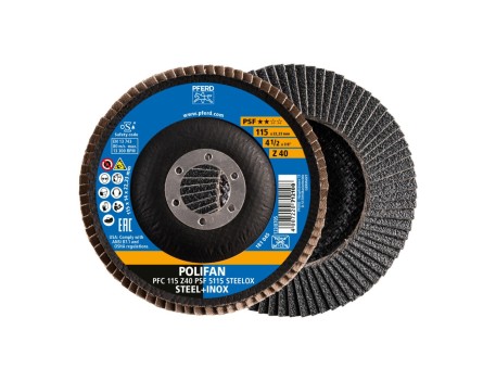 DISCO LÁMINAS LIJADORAS POLIFAN PFC 115MM Z40 STEELOX
