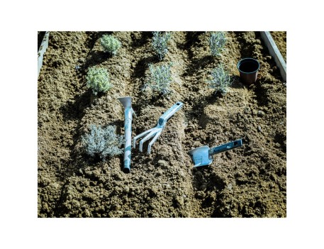 KIT DE HERRAMIENTAS MANGO CORTO DE ALUMINIO PARA ZONAS DE ROCALLA Y MACETAS / 3076