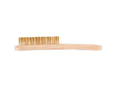 CEPILLO MANUAL CON MANGO DE MADERA, ALAMBRE DE ACERO LATONADO RECTO / 50801