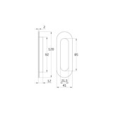 TIRADOR EMBUTIDO 120X40 INOX 18/8 AMIG
