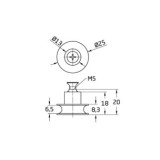 RODAMIENTO MMP08 25X16MM NYLON BLANCO