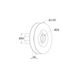 POLEA 120 RODAMIENTO CINTA 18MM AMIG