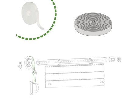 CINTA PERSIANA BLANCA 18MM ROLLO 6 METROS
