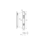 CIERRE EMBUTIR 3600 ALUMINIO 174X23MM BLANCO