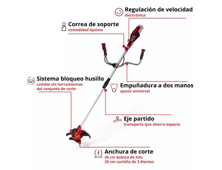 DESBROZADORA BATERÍA EINHELL AGILLO 18/200
