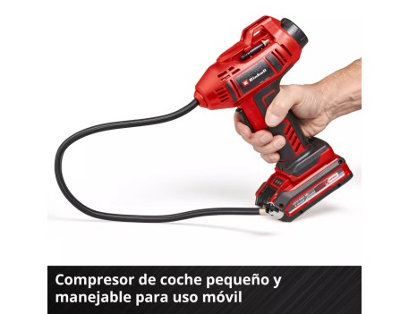 COMPRESOR AIRE BATERÍA 18V 11 BAR 60CM MANGUERA
