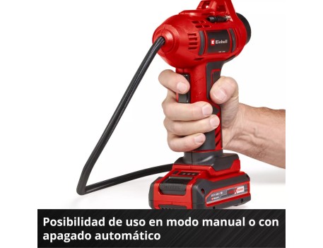 COMPRESOR AIRE BATERÍA 18V 11 BAR 60CM MANGUERA