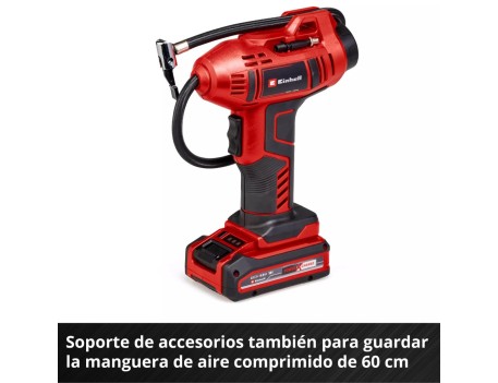 COMPRESOR AIRE BATERÍA 18V 11 BAR 60CM MANGUERA