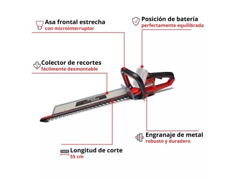 CORTASETOS BATERÍA 18V 45CM HOJAS 14MM PASO