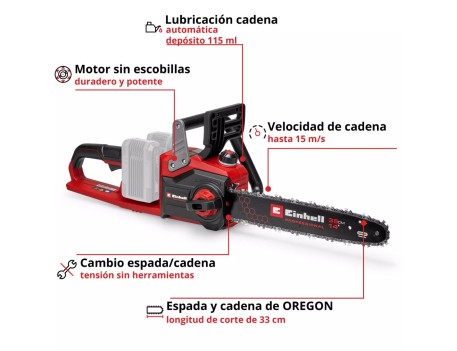 MOTOSIERRA A BATERÍA EINHELL GE-LC 36/35 LI 35CM