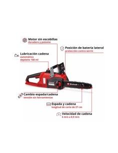 MOTOSIERRA FORTEXXA 18/30 LI 30CM 18V EINHELL 2