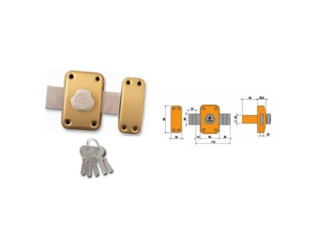 CERROJO SOBREPONER LINCE 8915-FS ALTA SEGURIDAD MULTIPUNTOS