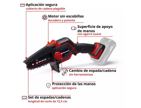 MOTOSIERRA PODA GE-PS 18/185 LI 18V 20CM EINHELL