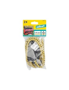 GOMAS TENSORAS ELÁSTICAS CON GANCHO WOLFCRAFT 0,7 M 2