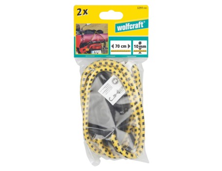 GOMAS TENSORAS ELÁSTICAS CON GANCHO WOLFCRAFT 0,7 M