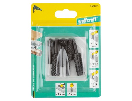 SET AVELLANADORES Y ESCOFINAS 5 PIEZAS WOLFCRAFT