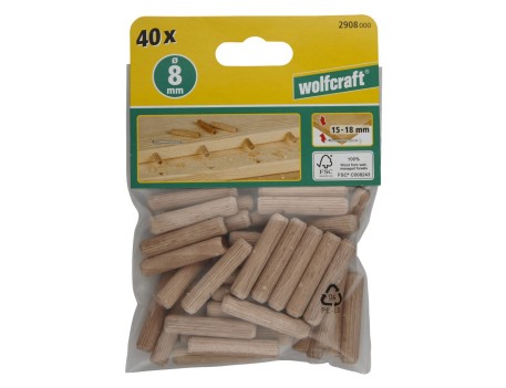 ESPIGAS LARGAS MADERA HAYA 9X40MM WOLFCRAFT