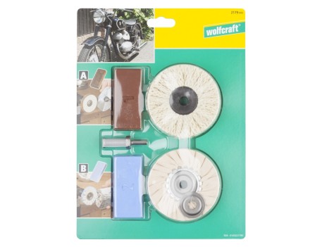 SET PULIDO PROFESIONAL WOLFCRAFT 6 PIEZAS 85MM
