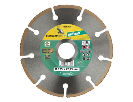 DISCO DE CORTE ESTÁNDAR WOLFCRAFT 125X22,2MM