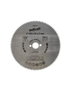 DISCO DE SIERRA CIRCULAR WOLFCRAFT 160MM 100 DIENTES