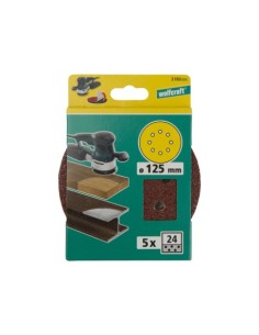 DISCO DE LIJAR AUTOADHESIVO PARA MADERA Y METAL 125MM WOLFCRAFT 2